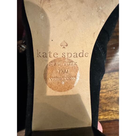 Kate Spade 7.5 Suede Black Embellished Edgy Baddie Glam Ankle Boots Sequin - Picture 7 of 8